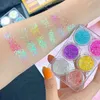 Ombretto 6 colori Glitter Eyeshadow Face Eye Glitter Shadow Pallet Professionale Coreano Trucco Paillettes Shimmer Bright Eyeshadow Palette 231113