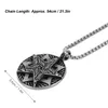 Chains Plain Men's Titanium Steel Necklace Star Shaped Pendant Neck Decoration Chain W