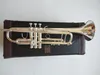 Najlepsza jakość B Flat Trumpet Silver Silver Oryginalny LT180S-37 Trąbowy instrument muzyczny Profesjonalnie ocenia