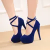 Dress Shoes Spring Striptease High Heel on Platform Casual Blue Black Red Women's Stilettos Dance Evening Party Pumps Large Size 44 230413