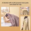 Electric Blanket Electric Blanket Heated Throw USB Rechargeable Flannel Fast Heating Blanket Travel Electric Blanket For Car Home Office 231114