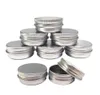5ml 5g Aluminum Tin Jars Cosmetic Sample Metal Tins Empty Container Bulk Round Pot Screw Cap Lid Small Ounce for Candle Lip Balm