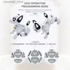 Electric/RC Animals RC Robot Electronic Stunt Dog Toy Remote Control Intelligent Animal Pets Programmable Music Song Kids Toys For Boys Girl Gift Q231114
