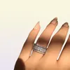 2019 Ins Sell Luxury Jewelry Real 925 Sterling Silver Pave White Sapphire CZ Diamond GemStones Löfte Kvinnor Wedding Engagemen6771381