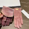 Designer Women Gloves Wool Pink Glove Yellow Gloves Ladies Winter Leather Womens Mitten With Box Accessories