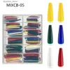 Faux ongles 120pcs / Set Candy Mix Couleurs XXL Super Long Ballerine Faux Ongles Conseils Cercueil Faux Nail Art Acrylique Détachable Presse sur les Ongles Q231114