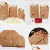 Packing Bags Rice Paper Bag Tea Packaging Cardboard Weddings Kraft Food Storage Standing 249 J2 Drop Delivery Office School Business Dhs2P