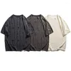 Herren T-Shirts Sommer Oversize Vintage T-Shirt Herren Ripped Baggy Tees Mode Korean Streetwear Kurzarm Tops Kleidung Herren Plus Größe