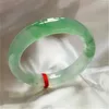 Bangle Natural Burmese Jade Light Green Two Tone Armband Elegant Princess Jewelry 231114