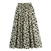 Röcke TIGENA Vintage Leopardenmuster Langer Rock für Frauen Frühling Sommer Allgleiches Chiffon A-Linie Hohe Taille Maxirock Weibliche Dame 230414