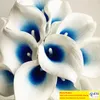 Echte touch callas 108p 35cm kunstmatige bloemen calla lelies pu bloem whitblackcoralpurle voor doe -het -zelf bruid bouquet bruiloftsbenodigdheden