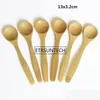 Spoons 7 Size Small Bamboo Natural Eeofriendly Mini Honey Kitchen Coffee Teaspoon Kids Ice Cream Scoop 913Cm Lx1023 Drop Delivery Ho Dhnfc