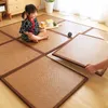 السجاد قابل للطي مرتبة حصيرة سميكة اليابانية tatami rattan حصيرة وسادة النوم الصيفية الطالب طفل روضة الأطفال مرتبة غرفة نوم w0413