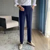 Men's Suits 2023 Spring And Summer Ankle Length Pants Men Slim Work Jogging Social Formal Suit Trousers Male Brand Korea Style Size T86