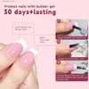 False Nails 150pcs Pre-french Tip Press on Nails Short Coffin Almond Glossy Full Cover White French Manicure Nail Tips Seamless Fit Nail Bed Q231114