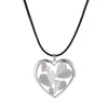 Choker Amorcome Fashion Brushed Love Heart Pendantネックレス