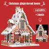 Bloklar 1455pcs City Christmas House Zencefil kurabında arkadaşlar Müzik Kutusu Kalesi Noel Baba Ağaç Tuğla Toys Çocuklar Hediyeleri 231114