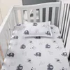 Bedding Sets 3pcs Crib Set Baby Kit 130 70cm Elephants Theme Cot Girls Boys Quilt Bed Sheet Skirt