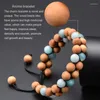 Charm Bracelets Natural Stone Beads Double Row Bracelet For Women Men Wood Amazonite Mala Braided Adjustable