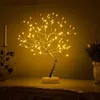 Bordslampor LED Sparkly Tree Table Lamp Fjärrkontroll Artificiella träd nattlampor Trädskrivbordslampor Semesterbelysning R231114