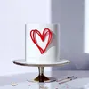 Forniture per feste 5/10 pezzi INS Toppers torta cuore acrilico per decorazioni di nozze Oro AMORE Compleanno Baby Shower Deocazione laterale