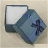 Jewelry Boxes Mixcolors Gift Bracelet Ring Earring Carton Box Bowknot Case Package Makeup Organizer Drop Delivery Packaging D Dhgarden Dhlsz