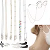 Collana Orecchini Set 634C 6 Pezzi Porta maschera Fahsion Cordino carino Catena per occhiali anti-smarrimento EyeChain