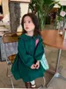 Robes mi-longues en velours côtelé pour petites filles, vêtements de fête élégants, automne-hiver, 2023