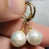 Dangle Earrings Natural Baroque White Pearl 14Kカーニバル養殖ファッション女性母の日イースターフールラッキー