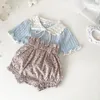 Overalls Sommer Ins Mädchen Kinder Süßer Blumendruck Overall Junge Baby Solide Kürbis Hosenträger Hosen Kind Einfache Baumwolle Freizeithose 230414