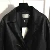 Роскошные женские кожаные куртки дизайнерские кожаные пальто брендовые с длинными рукавами с v-образным вырезом женские ветровки модные кардиганы женская одежда hi-q