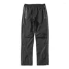 Pantalon pour hommes High Street Épissage Multi Zipper Side Long Casual 2023 Élastique Attendre Hip Hop Large Pantalon droit