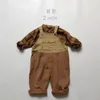 オーバーオーズディアジョンミスプリング韓国スタイルの男の子サスペンダーパンツパッチワークカジュアル幼児キッズルースストラップズボン230414