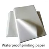 Present Wrap 50/10 Sheets A4 Laser Inkjet Printer Waterproof Printing Paper Copier Craft Transparent White Self Adhesive Sticker Label