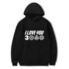 Sweats à capuche pour hommes I Love You 3000 Sweat à capuche imprimé Mode Harajuku Hommes / Femmes Sweat-shirt Automne Hiver Veste à manches longues Manteau Vêtements décontractés