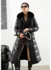 Women's Down Parkas Txii Fashion Woman Win wełna płaszcza 2023 Lady Trench Płaszcz Fur Fur Cllar.