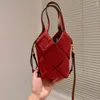 Bucket Bag Crossbody Corduroy String Bags Luxury Designer Brand Fashion Shoulder Bags Handbags High Quality Women Letter Purse Phone bag Wallet Metallic