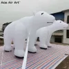 5m Long White Inflatable Polar Bear Animal Model Replica for Advertising Outdoor Events Decoration