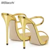 Sandalen Neue Plattform Damen Hausschuhe Sommerfest Runway Super High Heel Pantoletten Schuhe Stiletto Sexy Damen Slingback 230406