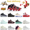 Plus Uptempos pippens Chaussures de basket-ball Femmes Hommes Baskets Ghost Bulls Hoops Pack Université Blanc Bleu Fuchsia Blast Baskets noires