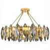 LED Postmoderne NOUVEAU CHANDELIER GOLD PENDANT LEU LUMBRE LURXE CHANDELIER DIMMABLE DIMMABLE CHAMBRE DÉCORAGE LUSTER