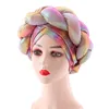 Braid Turban Head Wrap African Muslim Women Chemo Cap Hijab Bonnet Hat Hair Loss Femme Headscarf Wraps