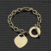Collier de créateur en or pour femmes, ensemble de bracelets et de cœurs, lien pour fille, cadeau d'amour de saint-valentin, bijoux, vente en gros et au détail avec boîte
