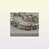 pearls jewelry high quality GORGEOUS Natural Rare multicolor 1216mm furrow Kasumi Pearl Necklace8336681