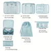 Storage Bags 7-piece Set Travel Bag Organizer Clothes Luggage Blanket Shoes Organizers Suitcase Pouch Packing Cubes