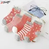 Barnstrumpor 5pairs baby nyfödd baby pojke 0-1-3-7y barn Pure Cotton Animal Design Fadeless Soft Children's For GirlsL231114