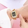 Wristwatches Luxury TVK Brand Women's Watch Fashionable Temperament Style Metal Strap Square Quartz Clock