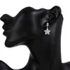 Ryggar örhängen Bettyue perfekt festdekoration glänsande stjärnform för kvinnor kubik zirkon bländande örhänge mode uttalande symboliserar stjärnkläder
