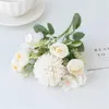 Hortensia artificielles décoratives, pour Scrapbook, Vase de bourgeons de roses en soie, décoration de maison, Bouquet de mariage, guirlande de noël