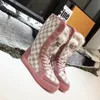 Stivali da donna Stivali da neve invernali Pelle scamosciata Vera pelliccia Diapositive Pelle Impermeabile Stivali invernali caldi al ginocchio Scarpe da donna di moda EU42 11